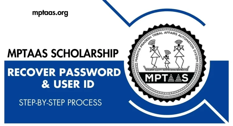 mptaas scholarship user id password recover